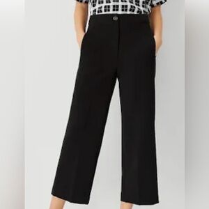 NWT Ann Taylor High Rise Slim Wide Leg Ankle pant in Taupe